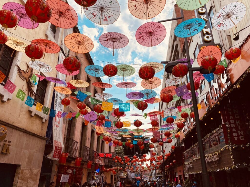 Celebrating Valentine's Day in Mexico - street view