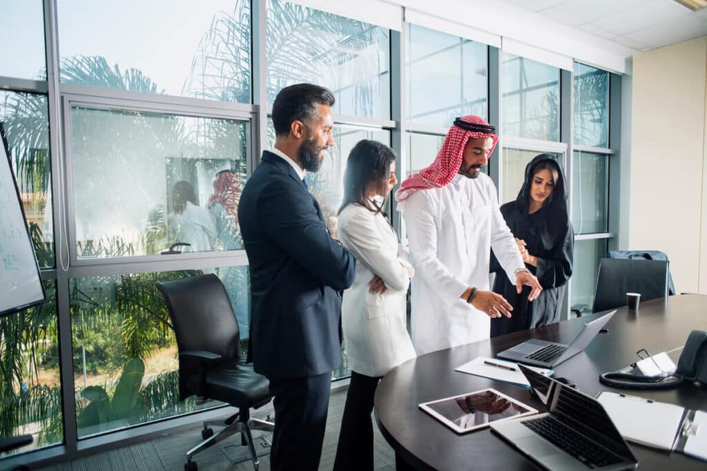 Entrepreneurs having a meeting
